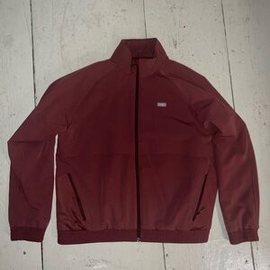 Figs dark cherry Sydney jacket